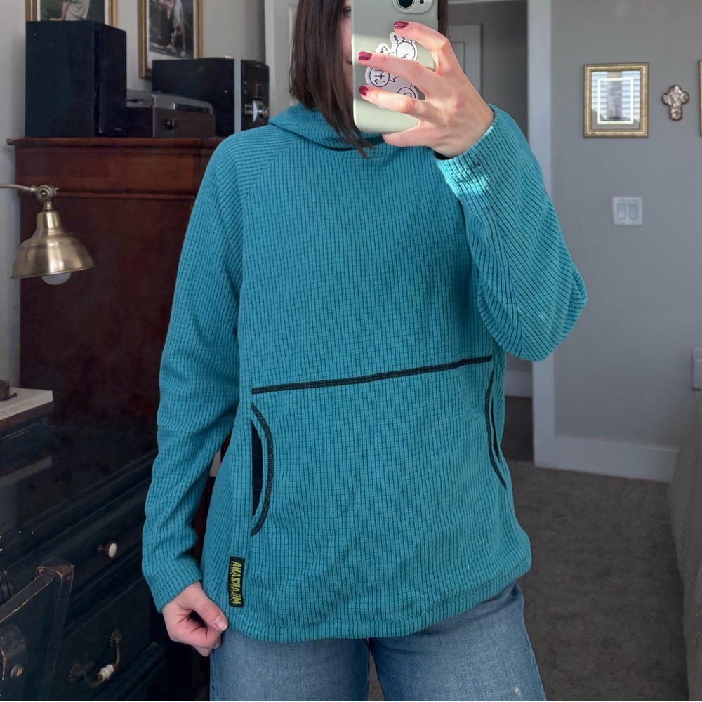 Melanzana Teal Pullover with Black Accents